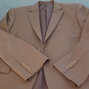 Milano Fashions men's custom-made solid camel Single Breast Jacket EUC 43R
